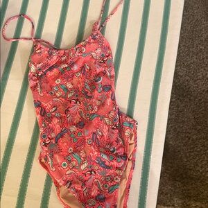 J.Crew Playa printed Rockaway ruched one-piece swimsuit